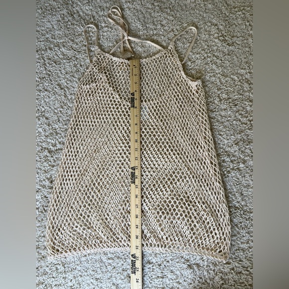 Women’s Size XS Wild Fable Beige Mesh Beach Cover-Up - Picture 4 of 5